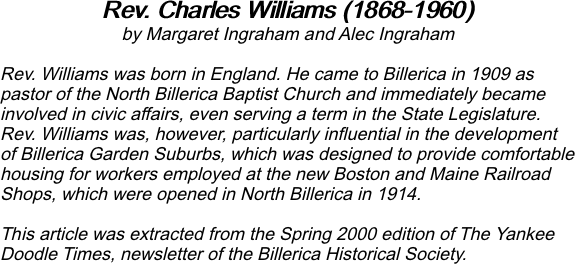 Rev. Charles Williams (1868-1960) 