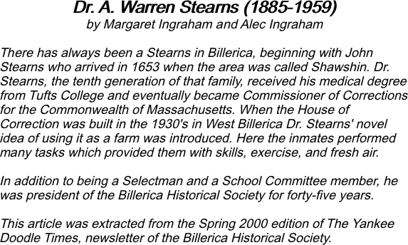 Dr. A. Warren Stearns (1885-1959) 